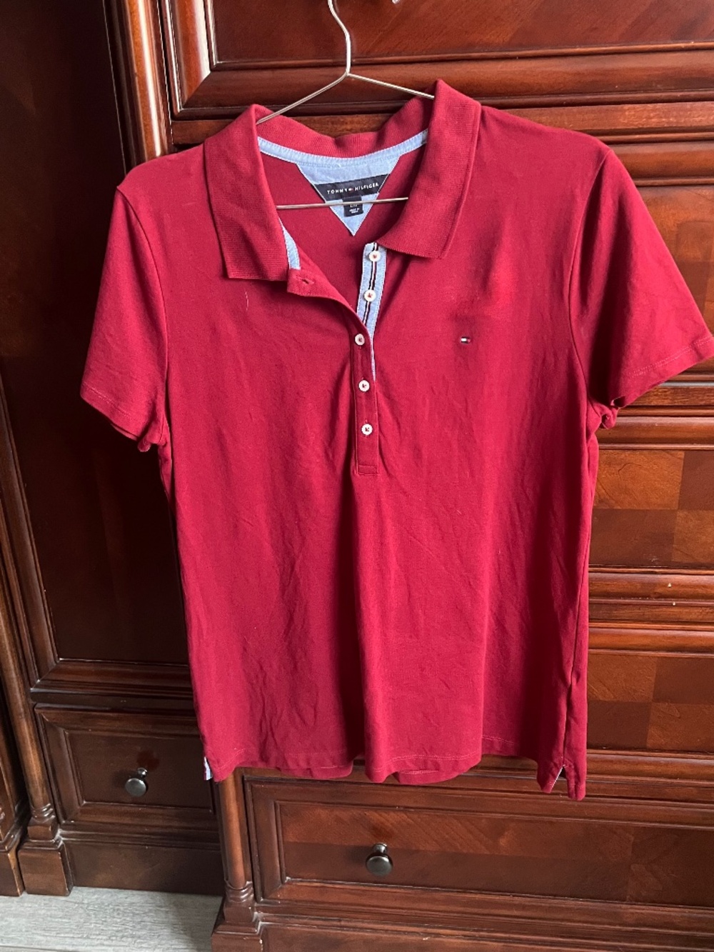 Tommy Hilfiger Red Polo Shirt. Size Large.